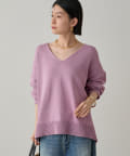 OUTLET(アウトレット) 【Loungedress】コットンVニット