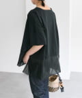 ear PAPILLONNER(イア パピヨネ) 裾シアーTシャツ【SUM1 STYLE(スミスタイル)】