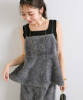 OUTLET(アウトレット) 【La boutique BonBon】フリルチュールバックリボンキャミ