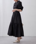 NICE CLAUP / OLIVE des OLIVE OUTLET(ナイスクラップ  / オリーブ デ オリーブ アウトレット) 【RMAF】【フェミニン春ワンピ】ティアード半袖ワンピ