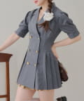 NICE CLAUP / OLIVE des OLIVE OUTLET(ナイスクラップ  / オリーブ デ オリーブ アウトレット) 【RMAF】サイドプリーツミニワンピース
