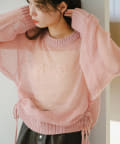 OUTLET(アウトレット) 【Kastane】刺繍シアーロゴニット