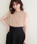 natural couture(ナチュラルクチュール) チュールニットレイヤードTOPS