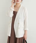 natural couture(ナチュラルクチュール) 麻調合繊ほんのりシアージャケット