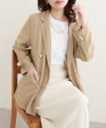 natural couture(ナチュラルクチュール) 麻調合繊ほんのりシアージャケット