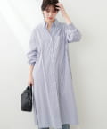 NICE CLAUP / OLIVE des OLIVE OUTLET(ナイスクラップ  / オリーブ デ オリーブ アウトレット) 【natural couture】カラーストライプシャツワンピース