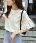 DISCOAT(ディスコート) ピグメントフリルTシャツ