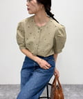 FREDY & GLOSTER(フレディ アンド グロスター) 【WEB限定カラーあり】コットンリップルハート刺繍ブラウス