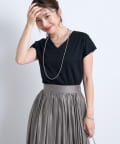 La boutique BonBon(ラブティックボンボン) フレンチVネックTee