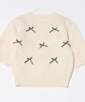 NICE CLAUP / OLIVE des OLIVE OUTLET(ナイスクラップ  / オリーブ デ オリーブ アウトレット) 【RMAF】パール/リボンニット