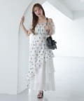 one after another NICE CLAUP(ワンアフターアナザー ナイスクラップ) 【Black collection】イレヘムティアードロングワンピース