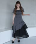 one after another NICE CLAUP(ワンアフターアナザー ナイスクラップ) 【Black collection】イレヘムティアードロングワンピース