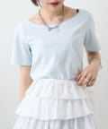 w closet(ダブルクローゼット) 【前後２WAY】ボートネックボーダーT