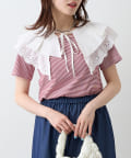 w closet(ダブルクローゼット) 【前後２WAY】ボートネックボーダーT