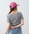 w closet(ダブルクローゼット) 【前後２WAY】ボートネックボーダーT