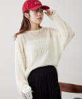 OUTLET(アウトレット) 【w closet】コード刺繍シアーニット