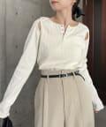 OUTLET(アウトレット) 【CAPRICIEUX LE'MAGE】ランダムリブ2WAYロンT