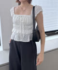 mline(エムライン) [mline]シャーリングフレンチブラウス