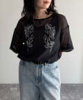 FREDY & GLOSTER(フレディ アンド グロスター) MADE INDIA コットンネットザリ刺繍プルオーバーブラウス