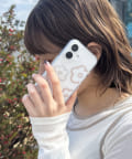 Lattice(ラティス) ニュアンスフラワースマホケース(iPhone16)