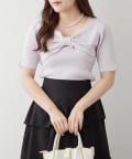NICE CLAUP / OLIVE des OLIVE OUTLET(ナイスクラップ  / オリーブ デ オリーブ アウトレット) 【RMAF】胸リボンニット