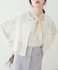 natural couture(ナチュラルクチュール) 【パルクロ限定】ラッセルノーカラー羽織ジャケット