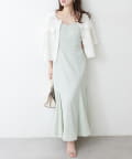 natural couture(ナチュラルクチュール) パルクロ・店舗限定 /【mizumami】裾ボリュームシアーキャミワンピース