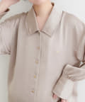 NICE CLAUP / OLIVE des OLIVE OUTLET(ナイスクラップ  / オリーブ デ オリーブ アウトレット) 【natural couture】プチメタルプレート付きブラウス