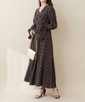 NICE CLAUP / OLIVE des OLIVE OUTLET(ナイスクラップ  / オリーブ デ オリーブ アウトレット) 【natural couture】＜大人ナチュ＞花柄レディカシュクールワンピー
