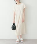 natural couture(ナチュラルクチュール) 【mamamo】テレコリブZIPあき2wayワンピース