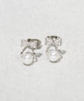 3COINS(スリーコインズ) キラキラリボンパールピアス