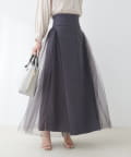NICE CLAUP / OLIVE des OLIVE OUTLET(ナイスクラップ  / オリーブ デ オリーブ アウトレット) 【natural couture】チュールコンビスカート