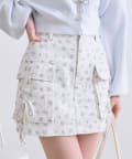 NICE CLAUP / OLIVE des OLIVE OUTLET(ナイスクラップ  / オリーブ デ オリーブ アウトレット) 【OLIVE des OLIVE】ゆらゆらリボンカーゴミニスカー