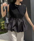 CAPRICIEUX LE'MAGE(カプリシュレマージュ) バルーンドッキングTシャツ