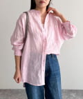 FREDY & GLOSTER(フレディ アンド グロスター) LINEN100バンドカラーシャツ
