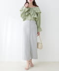 NICE CLAUP / OLIVE des OLIVE OUTLET(ナイスクラップ  / オリーブ デ オリーブ アウトレット) Ｗジップカットポンチナロースカート