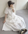 w closet(ダブルクローゼット) バルーンスリーブワンピース