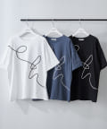 NICE CLAUP / OLIVE des OLIVE OUTLET(ナイスクラップ  / オリーブ デ オリーブ アウトレット) 【RMAF】アートコード刺繍ルーズT