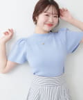 natural couture(ナチュラルクチュール) パルクロ・店舗限定 /【mizumami】フリル袖プチハイニットプルオーバー