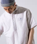 FREDY & GLOSTER(フレディ アンド グロスター) 【GEVACO】コットンリネン プルオーバーシャツ ワンポイントロゴ ストライプ