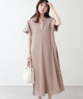 natural couture(ナチュラルクチュール) 【mamamo】osono楽ちん2WAYリップルワンピース