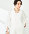 NOLLEY'S(ノーリーズ) 《セットアップ対応》リネンフリル衿ブラウス