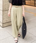 NOLLEY'S(ノーリーズ) 【PR林☆別注カラーあり】ウォッシャブルツイルストレッチ愛されワイドパンツ