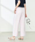NOLLEY'S(ノーリーズ) 【PR林☆別注カラーあり】ウォッシャブルツイルストレッチ愛されワイドパンツ