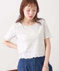 w closet(ダブルクローゼット) パターンメッシュT
