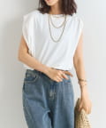 un dix cors(アンディコール) 《涼感・こなれカジュアルに》綿麻混肩タックプルオーバー