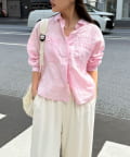 FREDY & GLOSTER(フレディ アンド グロスター) LINEN100クロップドシャツ