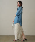 Loungedress ラウンジドレス◆新品同様 フラワー刺繍スカート LOUNGEDRESS（ラウンジドレス）の「フラワー刺繍スカート
