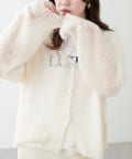 natural couture(ナチュラルクチュール) 【WEB限定】シアーオーバーサイズカーデ