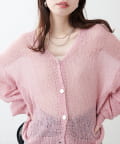 natural couture(ナチュラルクチュール) 【WEB限定】シアーオーバーサイズカーデ